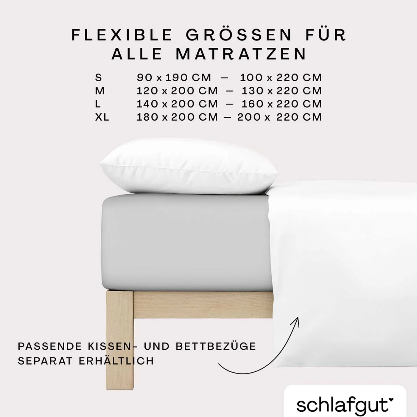 SCHLAFGUT Boxspring-Spannbettlaken PURE