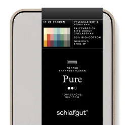 SCHLAFGUT Topper Spannbettlaken PURE